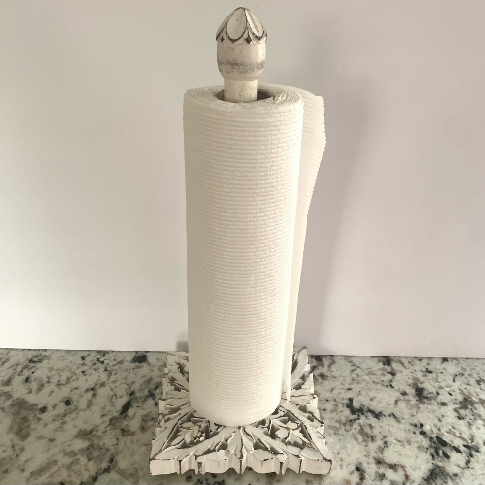 Boho distressed paper towel holder